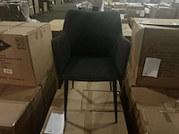 Gigameubel elis zwart eetkamerstoel (4x) - afbeelding 2 van  5