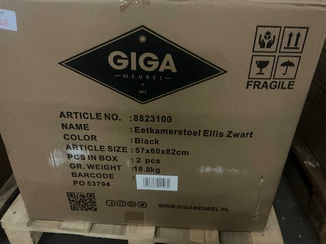 Gigameubel ellis eetkamerstoel (6x) - afbeelding 3 van  3