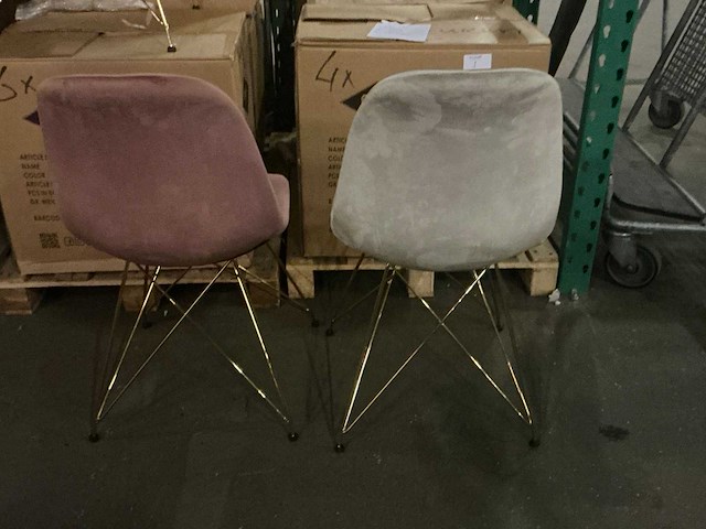 Gigameubel jamie luxe eetkamerstoel (4x) - afbeelding 4 van  7