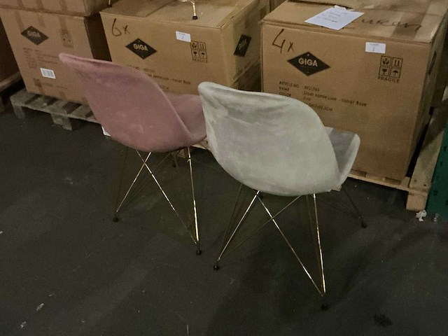 Gigameubel jamie luxe eetkamerstoel (4x) - afbeelding 5 van  7