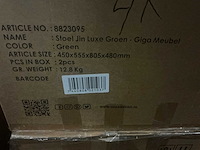 Gigameubel jin luxe groen 8823095 eetkamerstoel (4x) - afbeelding 5 van  5