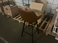 Gigameubel joah cognac lederlook 8820557 barkruk (2x) - afbeelding 5 van  5