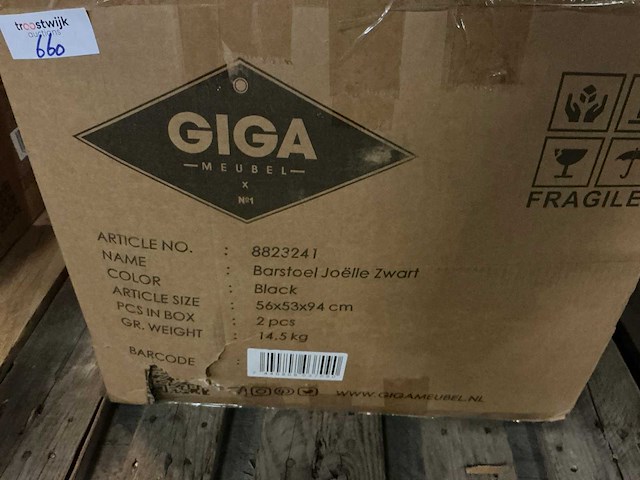 Gigameubel joëlle 8823241 barstoel (4x) - afbeelding 3 van  3