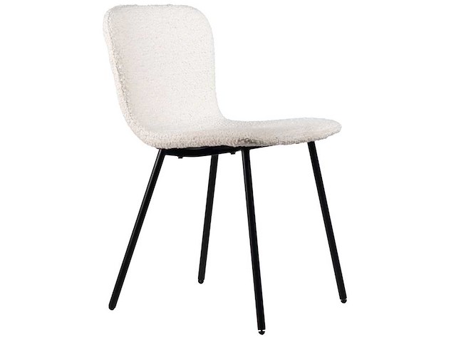 Gigameubel lottie bouclé wit eetkamerstoel (10x) - afbeelding 1 van  6