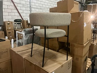 Gigameubel malene taupe 8823642 eetkamerstoel (4x) - afbeelding 4 van  5