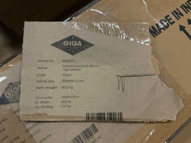 Gigameubel max eetkamertafel zwart 240cm - afbeelding 4 van  4