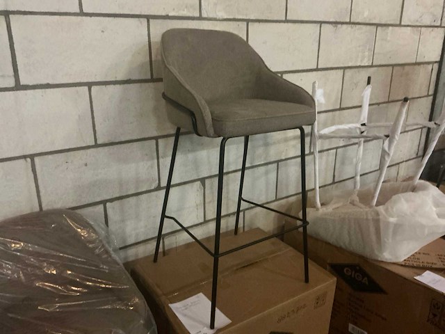 Gigameubel maxime taupe 8823702 barkruk (3x) - afbeelding 3 van  6