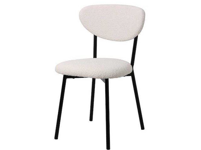 Gigameubel melanie boucle beige 8823843 eetkamerstoel (4x) - afbeelding 1 van  8