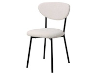 Gigameubel melanie boucle beige 8823843 eetkamerstoel (4x)