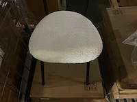 Gigameubel melanie boucle beige 8823843 eetkamerstoel (6x) - afbeelding 7 van  8