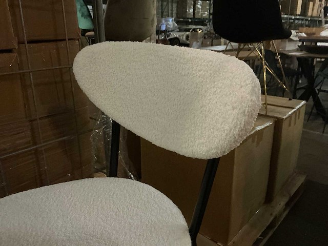 Gigameubel melanie boucle beige 8823843 eetkamerstoel (6x) - afbeelding 5 van  8