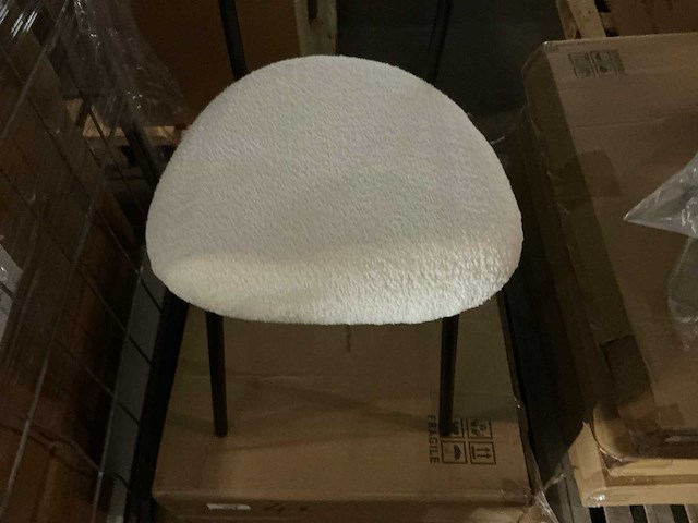 Gigameubel melanie boucle beige 8823843 eetkamerstoel (6x) - afbeelding 7 van  8