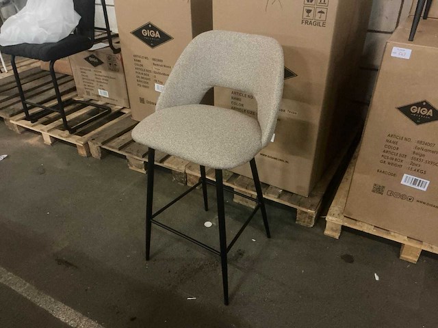 Gigameubel nissa taupe 8823669 barkruk (2x) - afbeelding 1 van  6