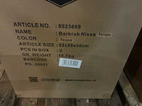 Gigameubel nissa taupe 8823669 barkruk (4x) - afbeelding 3 van  3