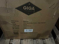 Gigameubel noordwijk 8823732 taupe eetkamerstoel (4x) - afbeelding 4 van  4