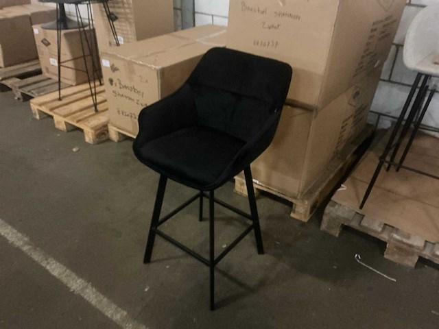 Gigameubel shannon zwart 8820737 barstoel (2x) - afbeelding 1 van  5