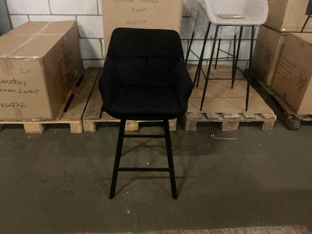Gigameubel shannon zwart 8820737 barstoel (4x) - afbeelding 2 van  5