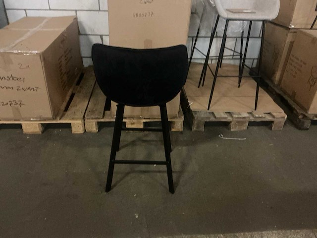 Gigameubel shannon zwart 8820737 barstoel (4x) - afbeelding 4 van  5