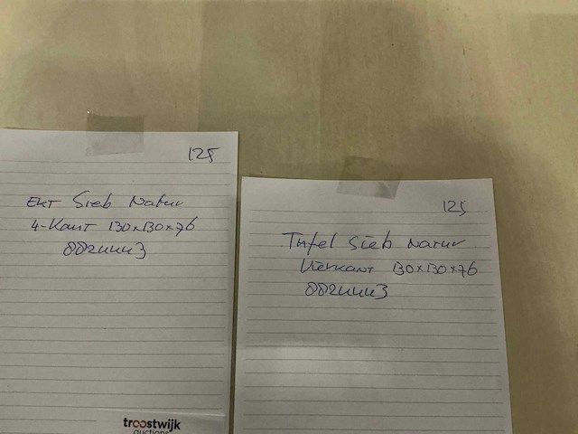 Gigameubel sieb eetkamertafel vierkant 130cm - afbeelding 4 van  4