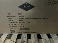 Gigameubel swivel teddy beige fauteuil - afbeelding 4 van  4