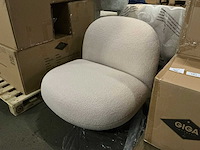 Gigameubel swivel teddy beige fauteuil - afbeelding 1 van  4