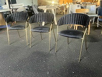 Gigameubel turin luxe eetkamerstoel (3x) - afbeelding 1 van  4