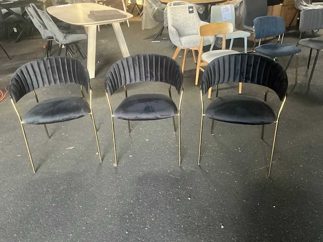 Gigameubel turin luxe eetkamerstoel (3x) - afbeelding 2 van  4