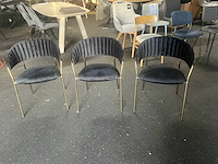 Gigameubel turin luxe eetkamerstoel (3x) - afbeelding 2 van  4