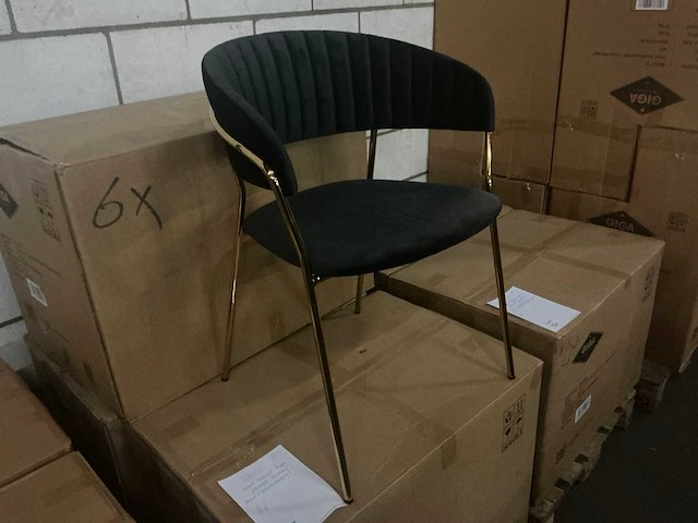 Gigameubel turin luxe eetkamerstoel (6x) - afbeelding 3 van  6