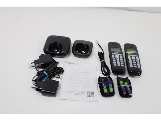 Gigaset a220 duo v2 duo dect telefoon simpel in gebruik zwart - afbeelding 2 van  3