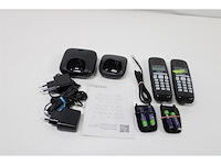 Gigaset a220 duo v2 duo dect telefoon simpel in gebruik zwart - afbeelding 2 van  3