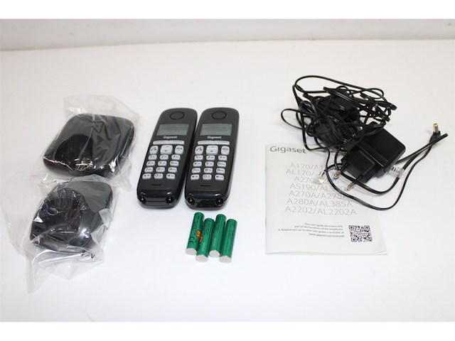 Gigaset a220 duo v2 duo dect telefoon zwart - afbeelding 2 van  2