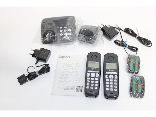 Gigaset al220a duo v2 duo dect telefoon zwart - afbeelding 2 van  2