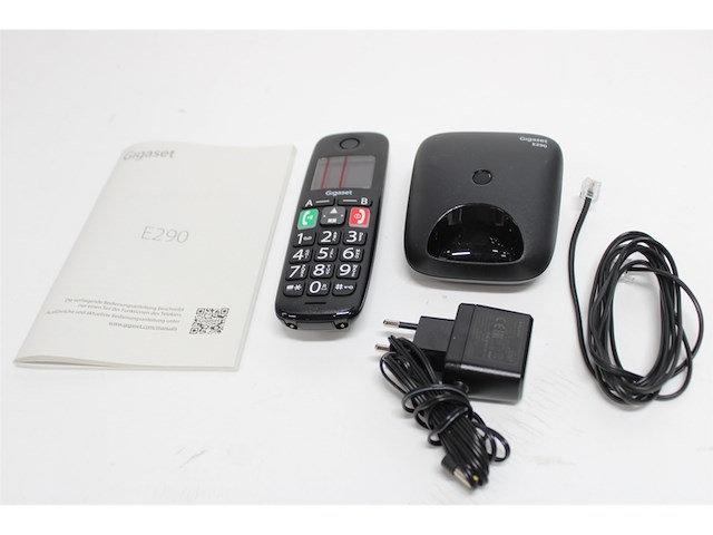 Gigaset e290 e draadloze thuistelefoon voor senioren zwart - afbeelding 2 van  2