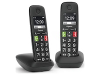 Gigaset e290e duo senioren dect telefoon zwart - afbeelding 1 van  3