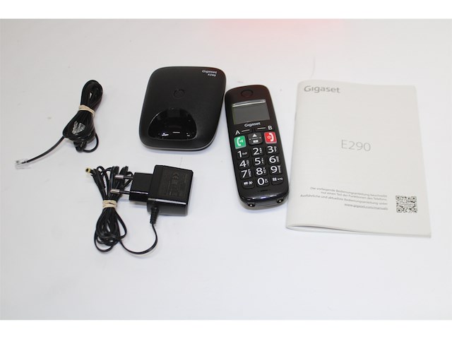 Gigaset e290e single senioren dect telefoon zwart - afbeelding 2 van  2