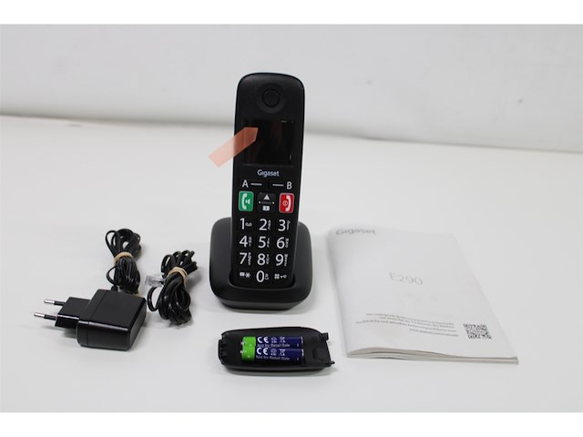 Gigaset e290e single senioren dect telefoon zwart - afbeelding 2 van  3