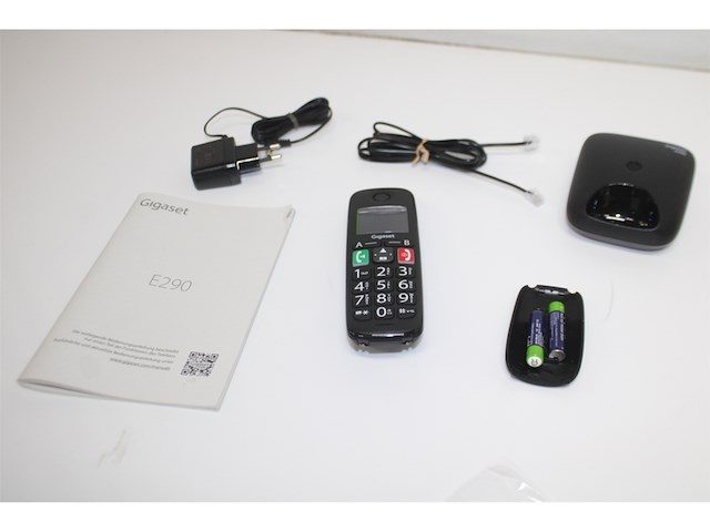 Gigaset e290e single senioren dect telefoon zwart - afbeelding 2 van  3