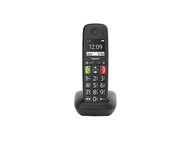 Gigaset e290e single senioren dect telefoon zwart - afbeelding 1 van  2