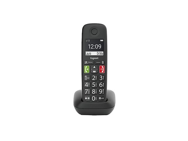 Gigaset e290e single senioren dect telefoon zwart - afbeelding 1 van  2