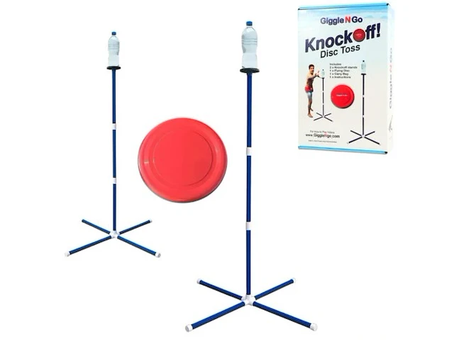 Giggle n go knock off frisbee spel 129 cm - afbeelding 3 van  5