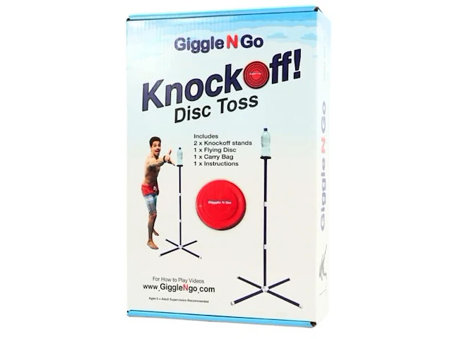 Giggle n go knock off frisbee spel 129 cm - afbeelding 4 van  5