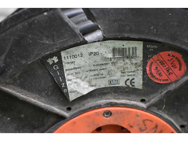 Gilze black master 25m 230v-verlengkabelhaspel (2x) - afbeelding 6 van  6
