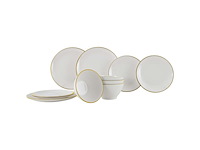 Gimex linea line servies goud 12delig - afbeelding 1 van  4