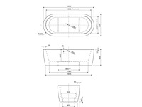 Gino 180 - vrijstaande bad - afbeelding 4 van  4