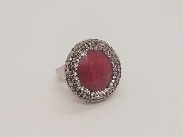 Gioielli dames ring - nieuw - stenen zijn geen natuurlijke diamanten - afbeelding 2 van  5