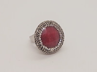 Gioielli dames ring - nieuw - stenen zijn geen natuurlijke diamanten - afbeelding 2 van  5