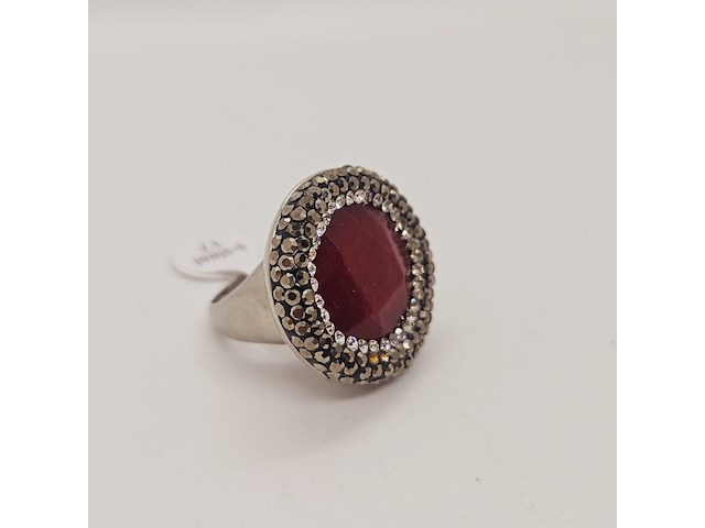 Gioielli dames ring - nieuw - stenen zijn geen natuurlijke diamanten - afbeelding 2 van  4