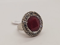 Gioielli dames ring - nieuw - stenen zijn geen natuurlijke diamanten - afbeelding 3 van  4