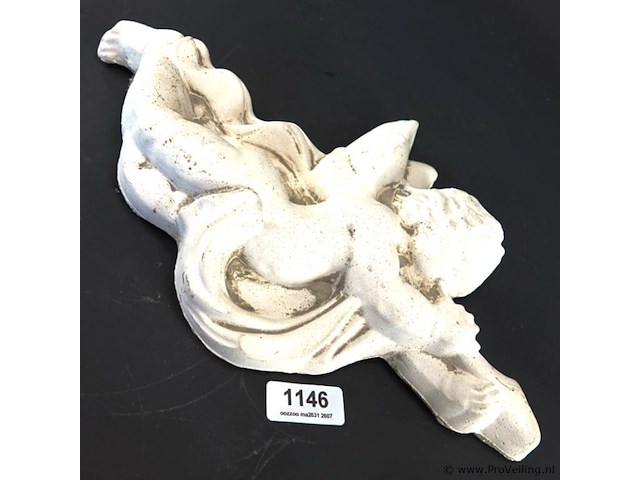 Gipsen engel als wandversiering - afbeelding 2 van  5